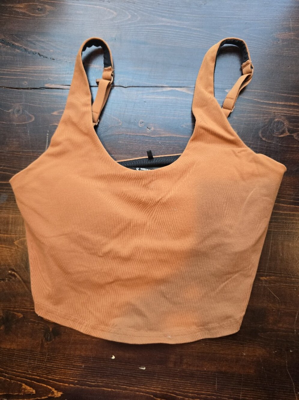 ​prAna Terracotta Copper Padded Crop Top Sports Bra Tank - Size Small